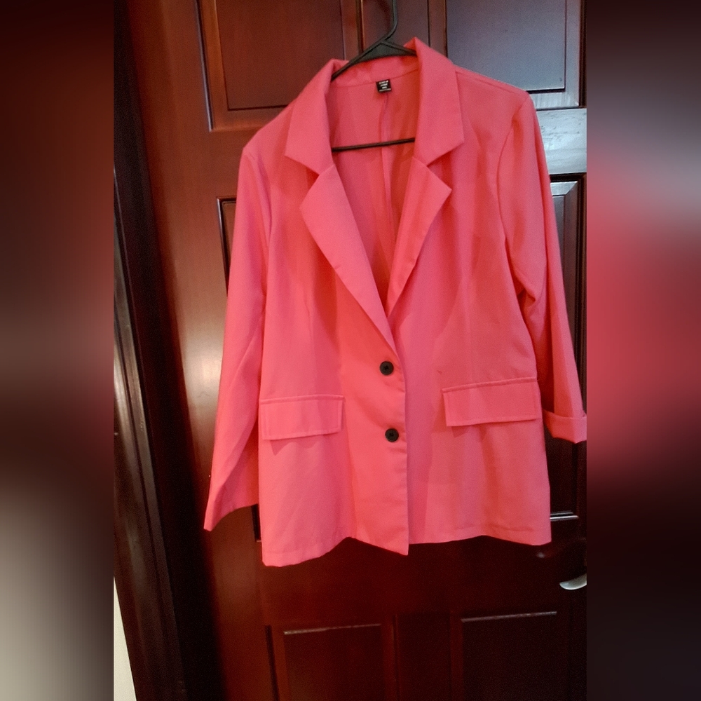 SHEIN Vibrant Pink Blazer